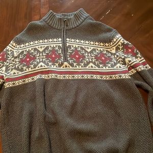 Grey Turtleneck Christmas Sweater